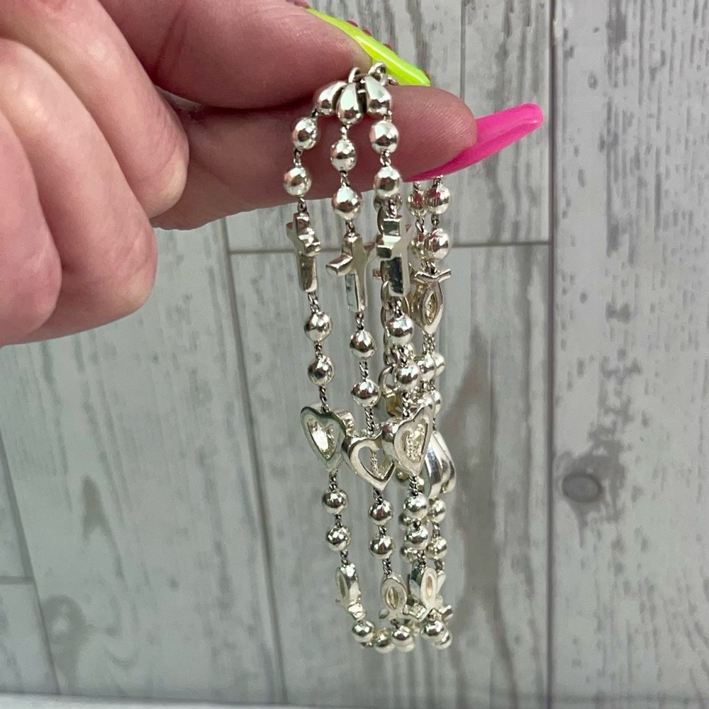 Premier Designs Religious Silver Tone Bracelet